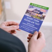 Image of person holding a short term radon test kit. 