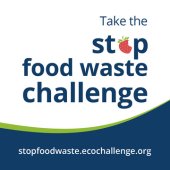 Graphic that says "Take the Stop Food Waste Challenge"