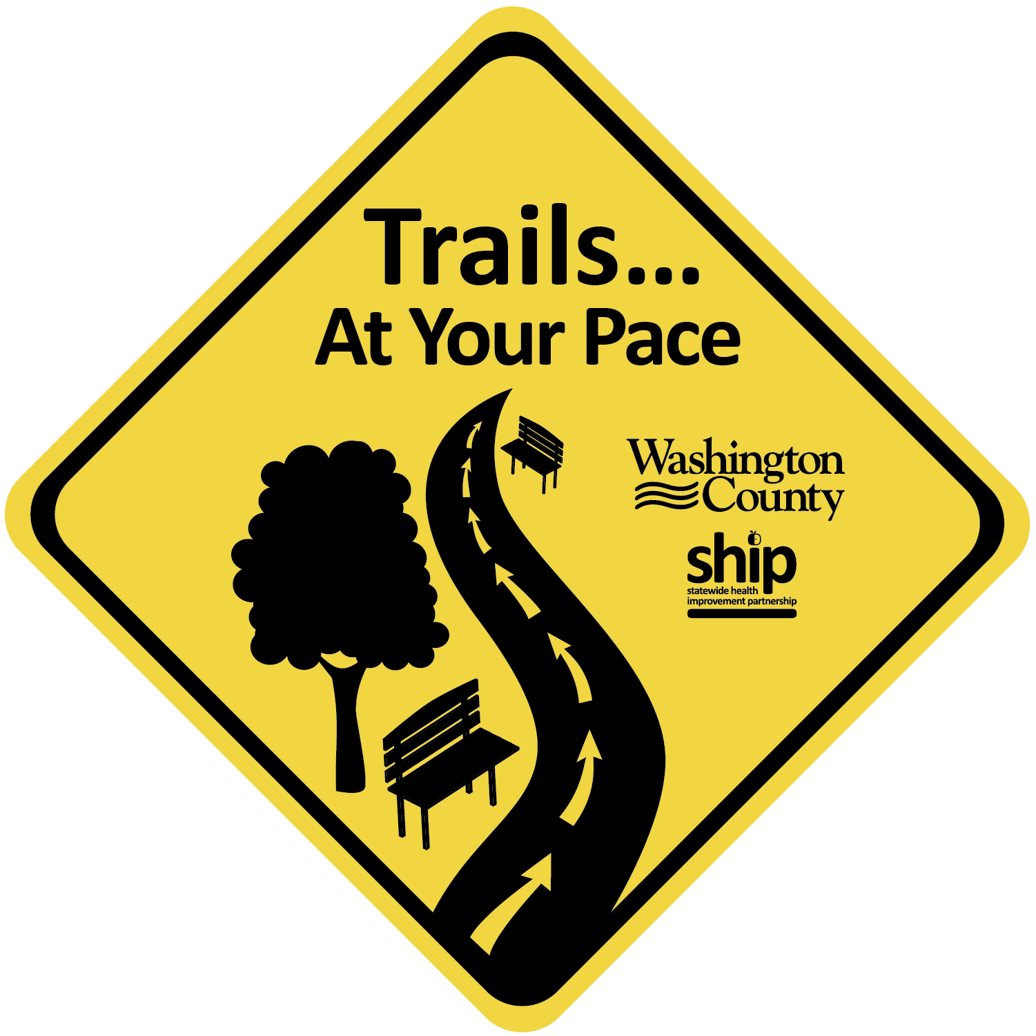 Trails at Your Pace Sign Opens in new window
