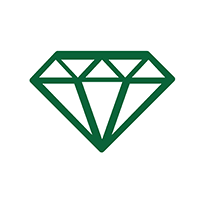 Values icon in county color green