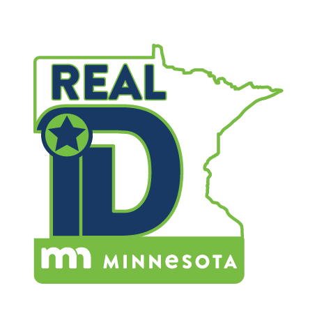 REAL ID logo in the shape of Minnesota